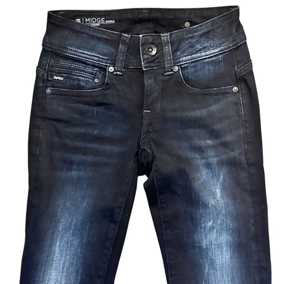 G-Star Raw MIDGE SADDLE STRAIGHT JEANS Size 24 - Picture 2 of 7